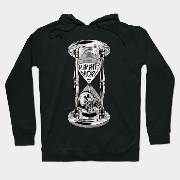 Memento Mori Hourglass Remember Death Hoodie by Beltschazar